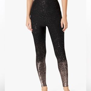 Beyond Yoga Alloy Ombre High Waisted Midi Legging Black/Silver S